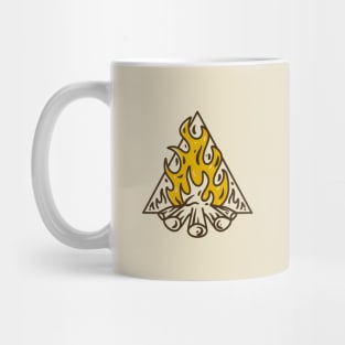 Line art bonfire Mug